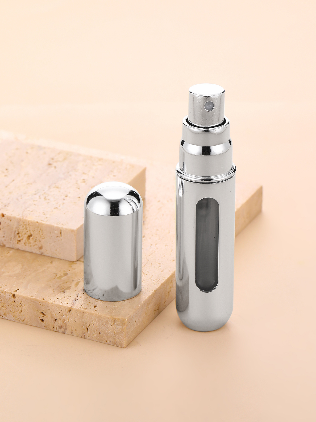 Botella de perfume recargable de 5 ml con base de color macarrón, botella de spray portátil de aluminio, botella reciclable para muestras líquidas image 14