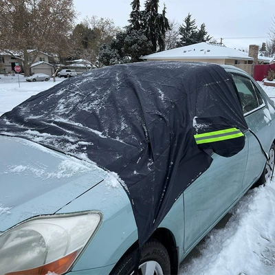 Car snow shield: and frost protection, half cover for