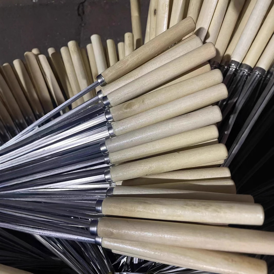 Wooden handle barbecue sign stainless steel barbecue wooden handle sign cross-border e-commerce wholesale barbecue tools