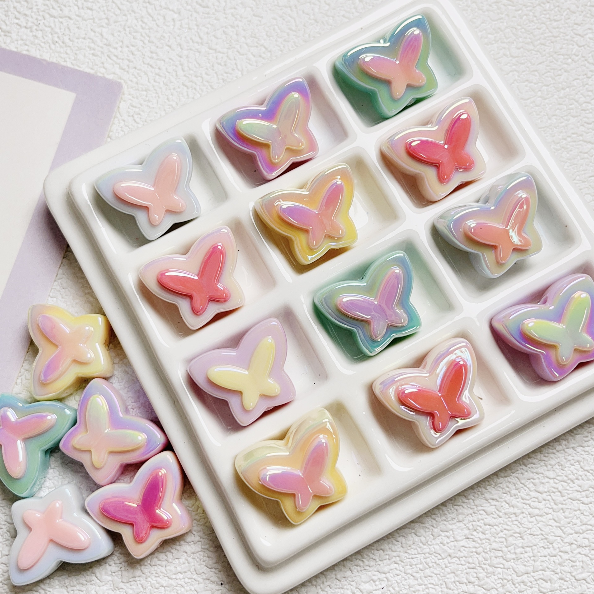 DIY Jewelry Accessories Classification Smooth Embellishment 10 PCS/Package Plastic Resin Bow Knot Polished DIY Jewelry Accessories Beads