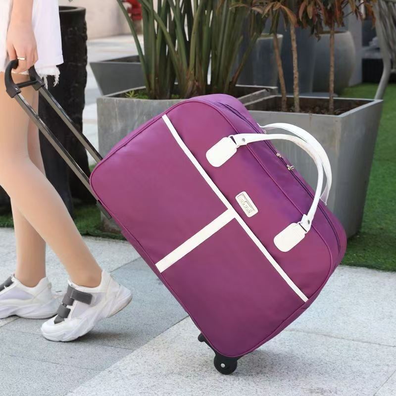 New trolley bag, portable hand-held travel bag, large capacity for business trips, student dormitory luggage bag with wheels