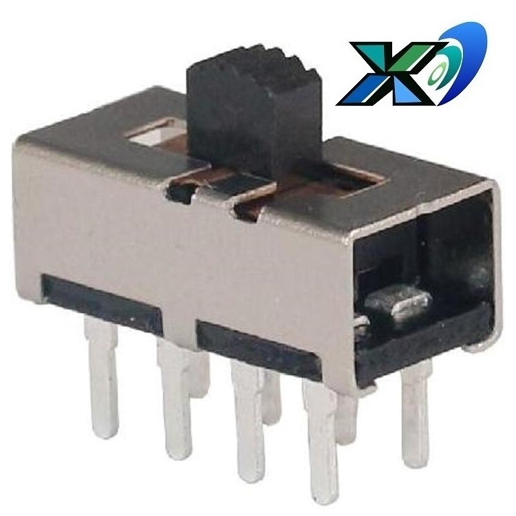 双排立式3段滑动开关 迷你3档 拨动开关3A 125V 转换三位拨动开关