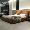 意式极简现代纳帕头层牛皮床高端大气主卧双人床8067