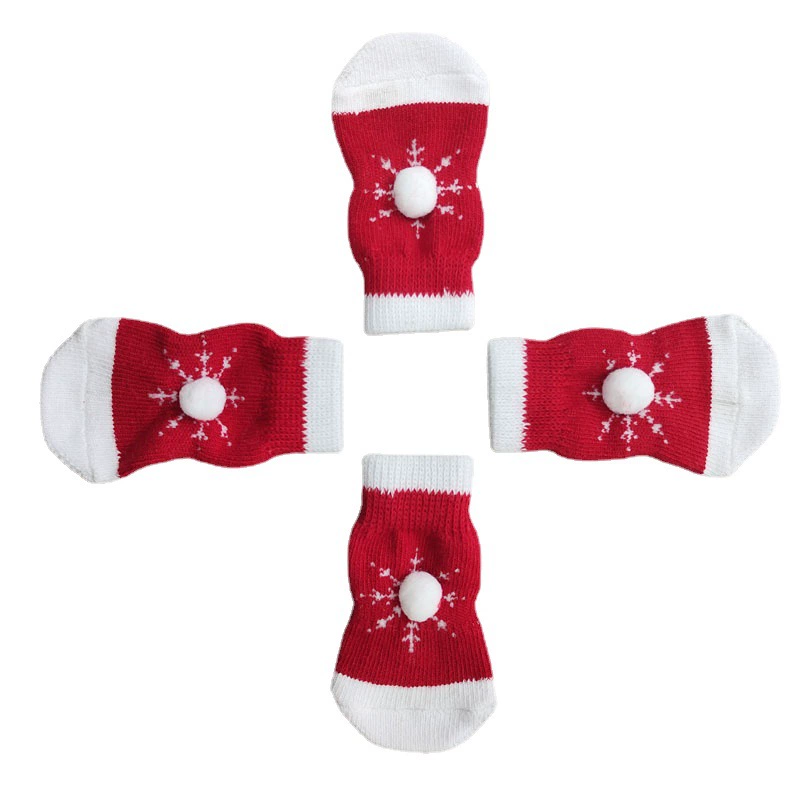 Носки для домашних животных, европейские и американские трендовые креативные Чехлы для ног собак, нескользящие носки для дома, уличные противогрязные Чехлы для ног