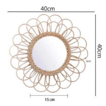 Espejo de maquillaje de madera maciza de estilo nórdico Cama y desayuno Hotel pasillo colgante de pared espejo decorativo dormitorio tocador pantalla espejo de maquillaje