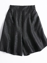 大牌专柜撤回女装捡漏纹香云纱复古松紧腰短裤真丝休闲裤黑百搭夏