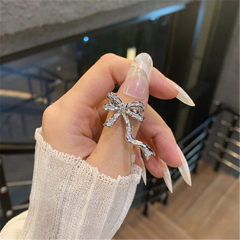 Cute sophisticated elegant small design adjustable ring with zircon…
