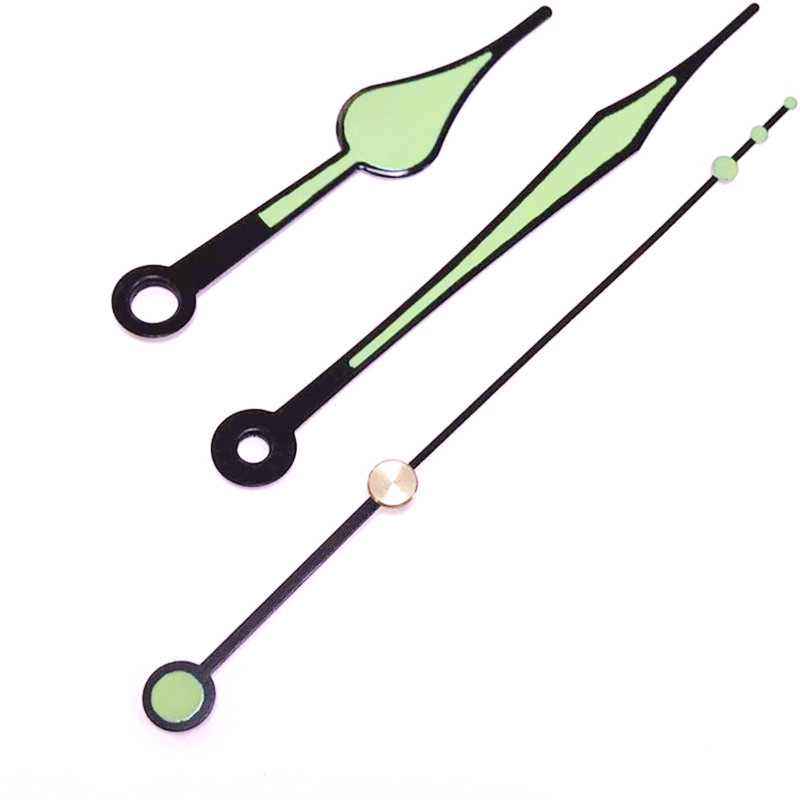 금속 발광 포인터 빛나는 시간 손 손 두 번째 손 벽 시계 코어 포인터 액세서리 시계 CLOC 머리카락 세대