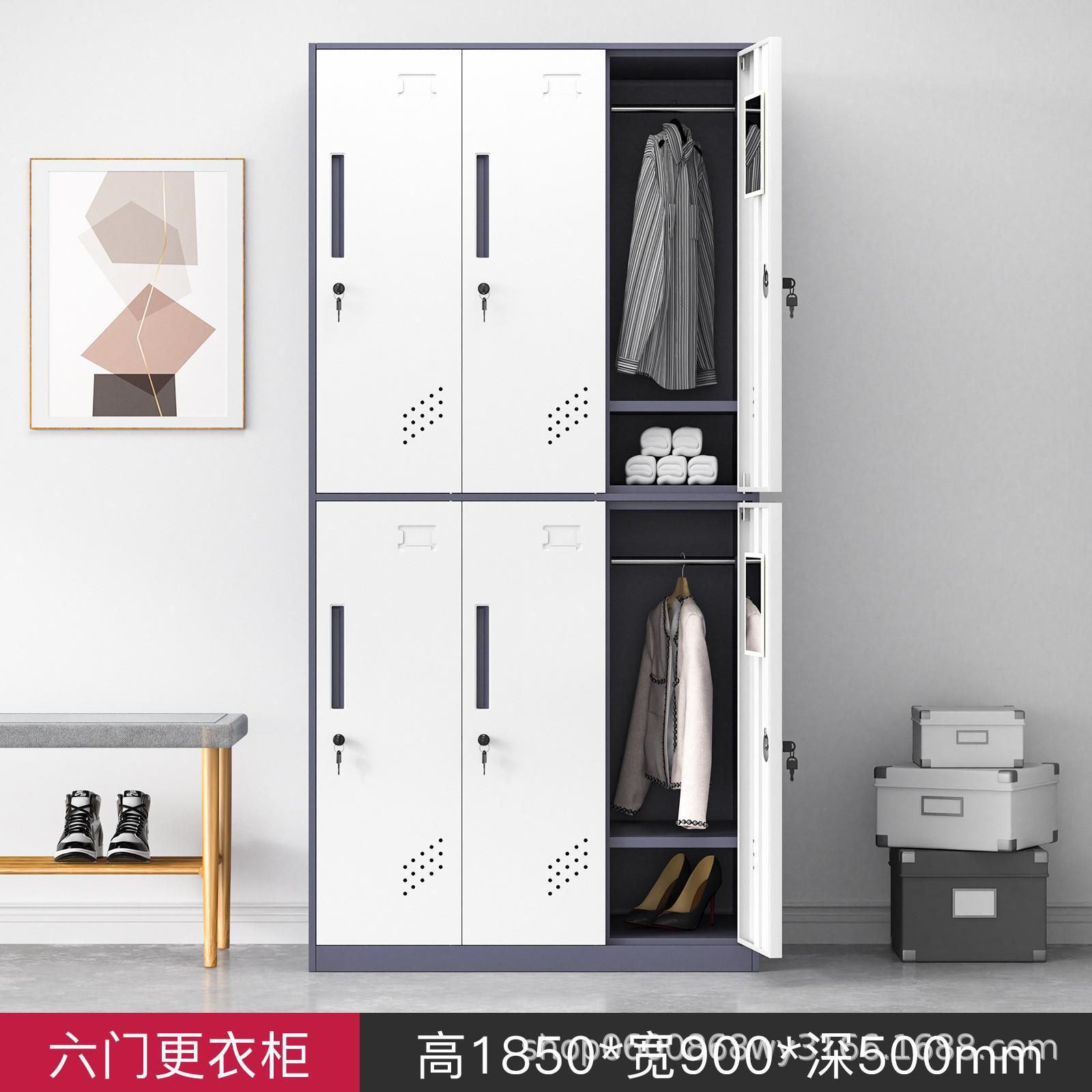 Desmontaje y montaje de casilleros, armario colgante de varias puertas, dormitorio del personal, armario de metal con cerradura, armario de almacenamiento de gimnasio