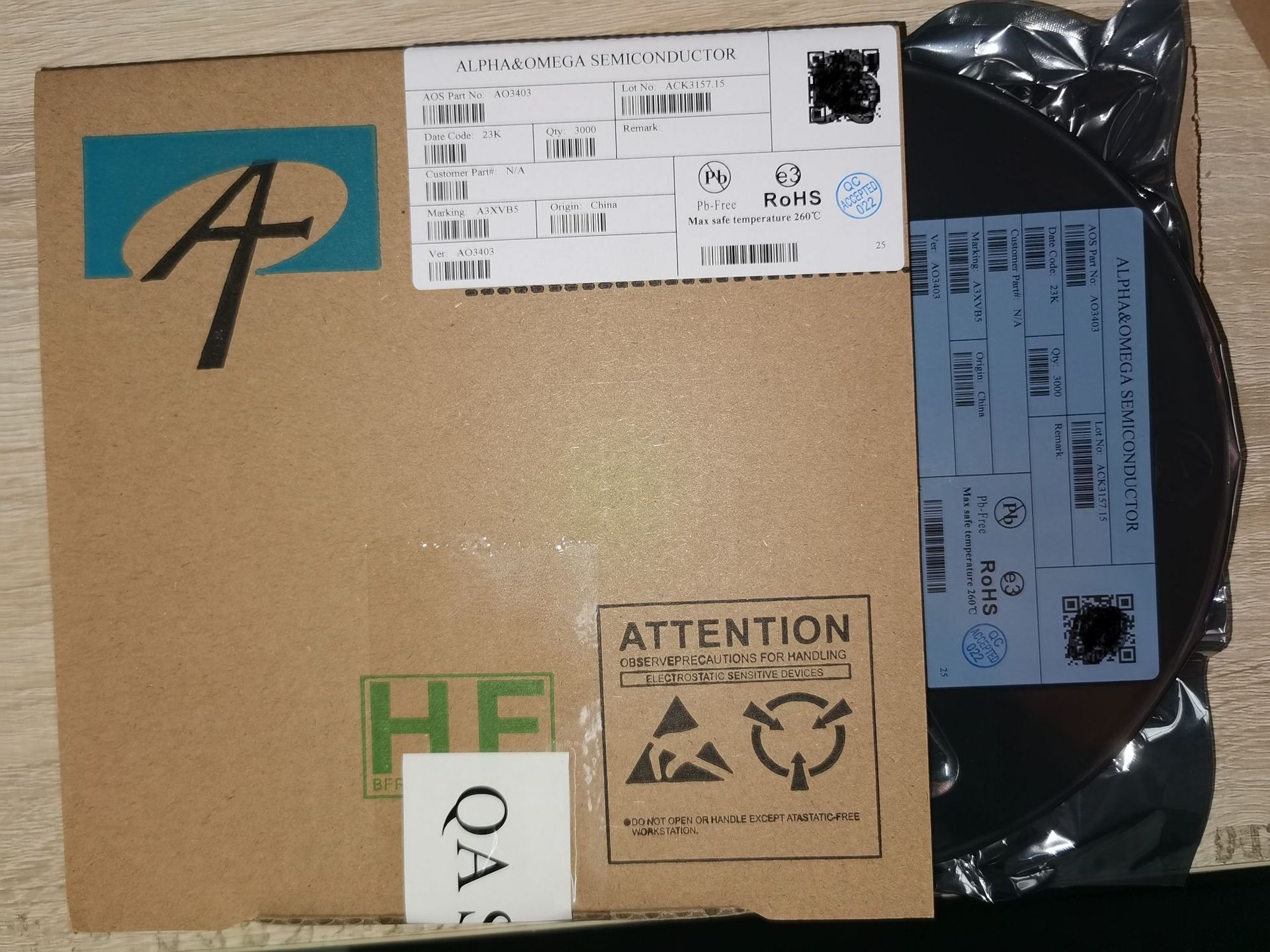 原装正品现货AO3403 MOSFET P-CH 30V 2.6A SOT23 询价为准