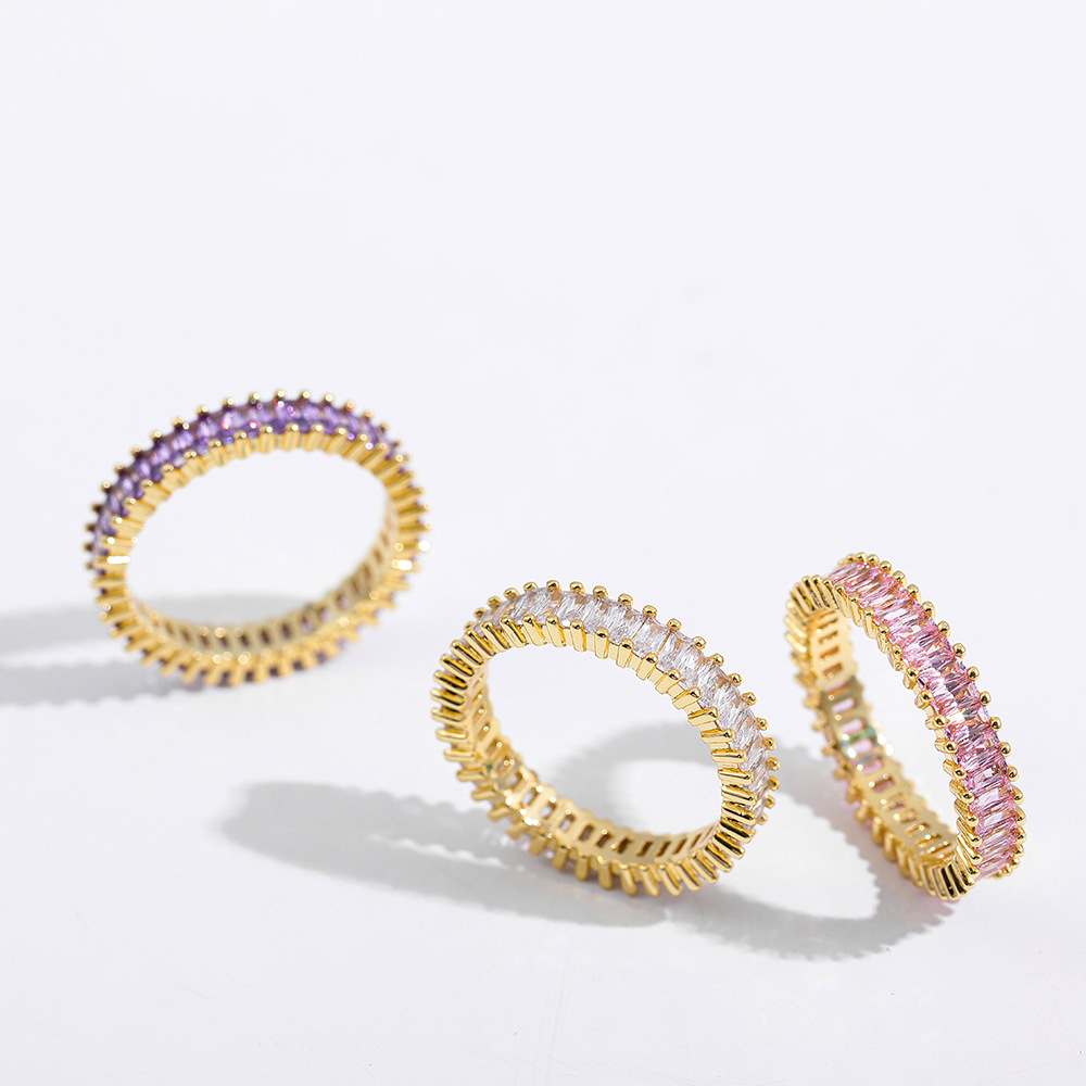 new personalized closed square diamond ring fashion alloy ring accessories