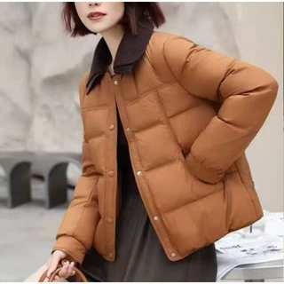 加厚保暖翻领棉衣女冬季新款时尚洋气质韩版显瘦百搭减龄棉服外套