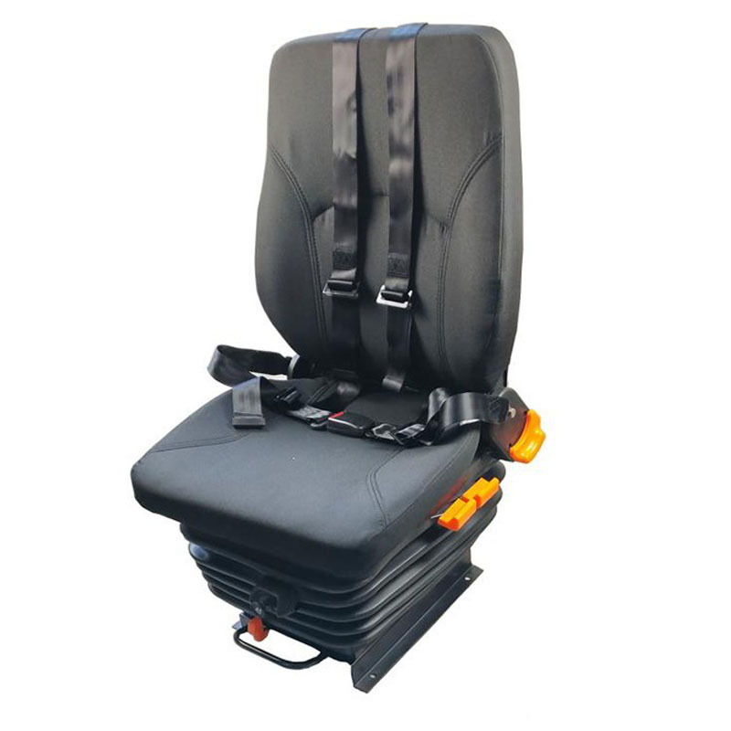 Camión minero asiento del conductor cinturón de seguridad de cuatro puntos 24V bomba autoinflable asiento del airbag asiento del equipo de la mina de carbón