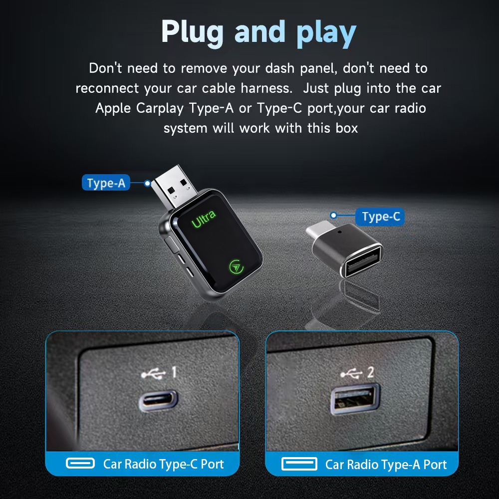 Amazon's Popular Wireless Carplay Android Auto Box Adapter for Car Connectivity, Two-In-One Car Interconnect