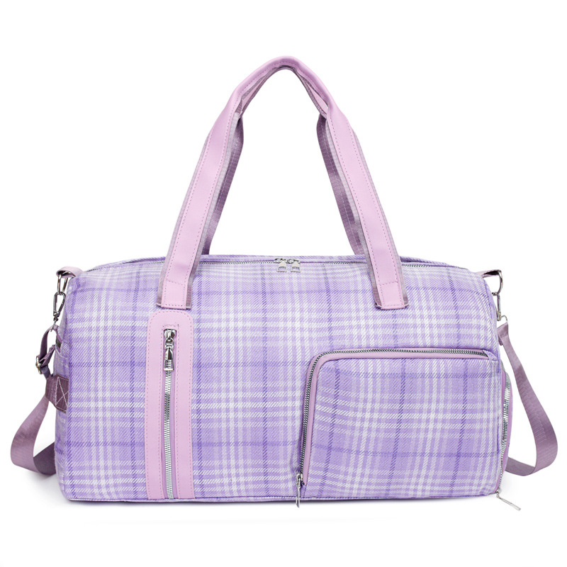 Nuevo bolso de viaje a rejilla, bolsa de ejercicio de gran capacidad, bolsa de moda portátil de viaje corto, bolsa de equipaje ligera