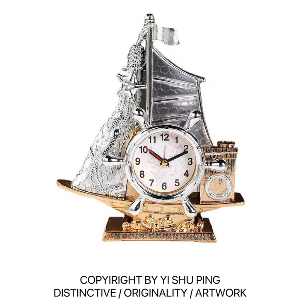 Reloj decorativo de escritorio estilo mediterráneo, diseño suave tipo vela, reloj de noche con portalápiz, regalo para estudiantes