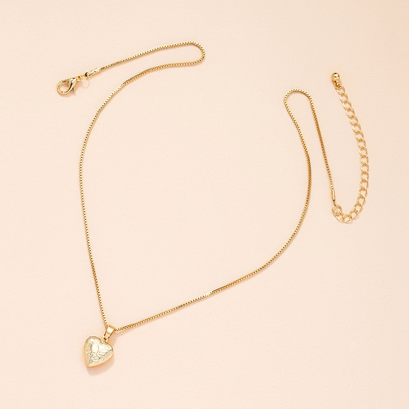 wholesale jewelry simple heart pendant necklace Nihaojewelry