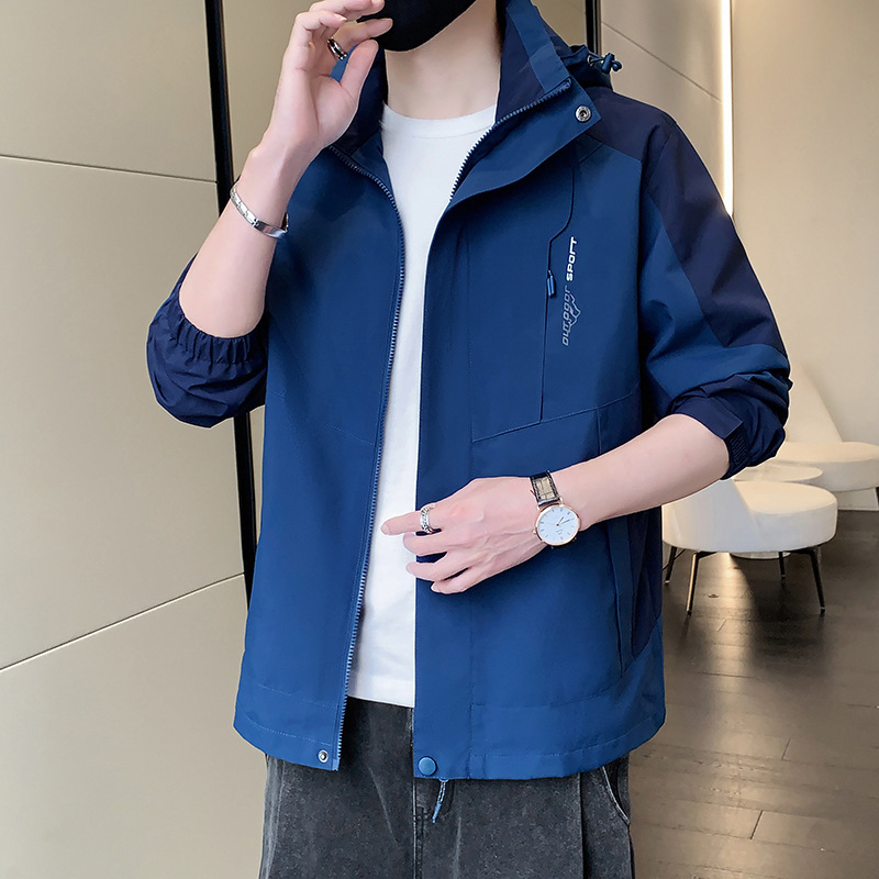 Primavera y otoño al aire libre chaqueta de ropa única pareja de una sola capa delgada chaqueta de montaña para hombres y mujeres