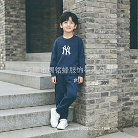 2026新款男女童卫衣套棉春秋秋款长袖两件套中大童韩版运动童装套