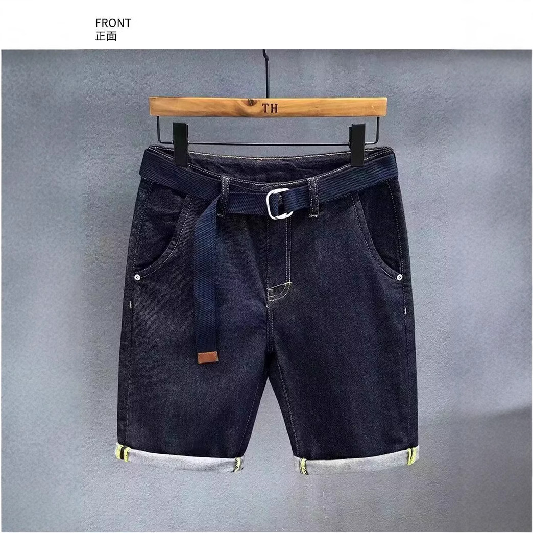 Verano nuevo bolsillo personal jeans pantalones cortos marca de moda hombre pantalones delgados pantalones sueltos