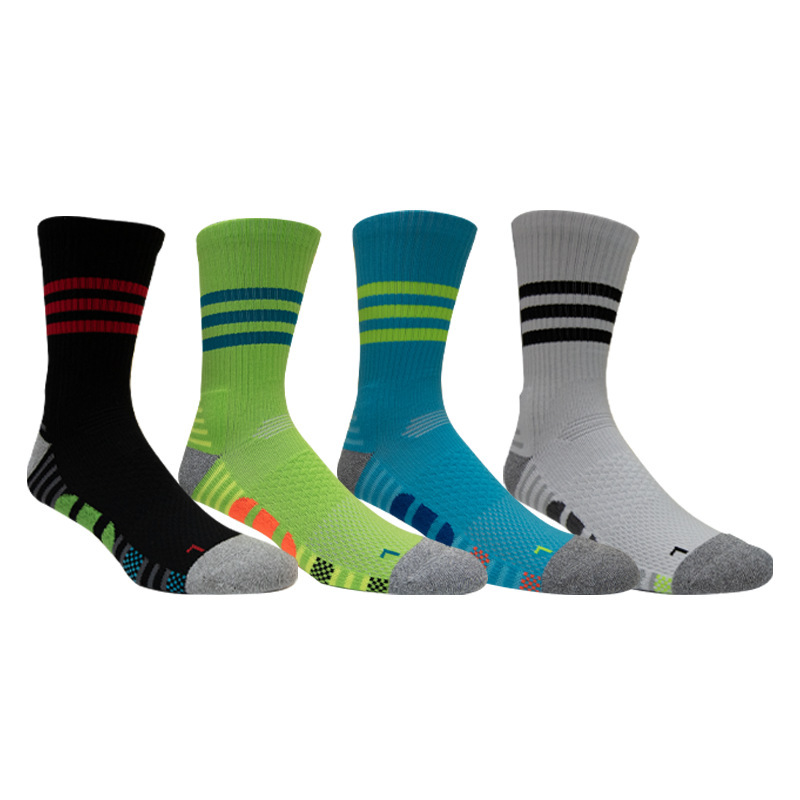 High-Quality Performance Cushioned Terry Thick Crew Sports Socks with Custom Logo Men's Basketball Socks