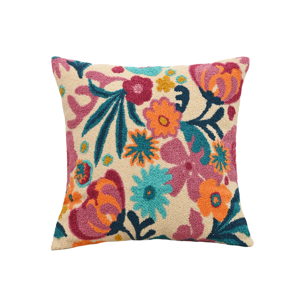 Nordic ins sala de estar toalla bordada sofá almohada cojín pequeño modelo fresco habitación almohada de respaldo de cabecera funda de almohada