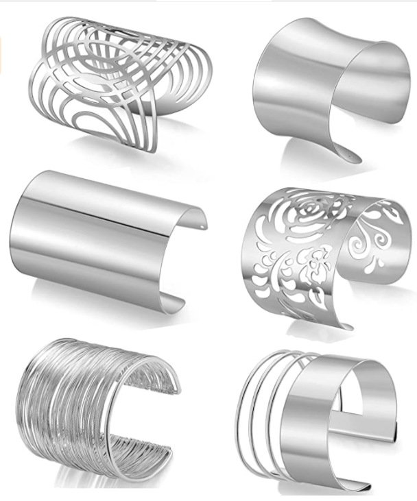 Venta directa de fábrica europea y americana Venta caliente nueva pulsera de metal abierto traje hueco brillante multi-capa patrón pulsera