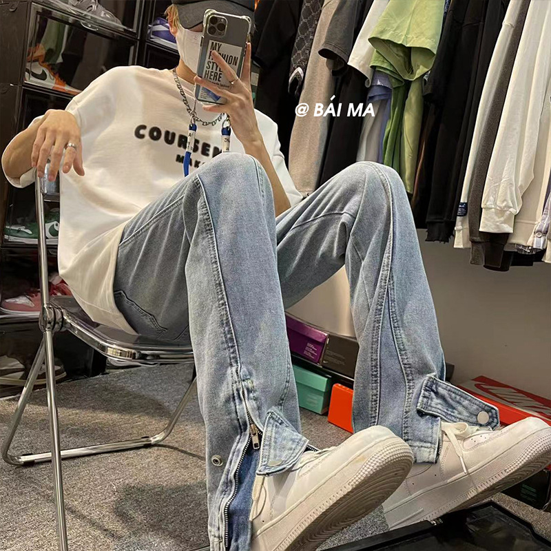 Pantalones de hombre 2026 nuevo estilo masculino primavera y otoño relajado recto estilo de moda coreano versátil casual marca de moda