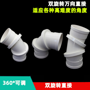 PVC110mm���Dֱ��360�ȿ��{�ǶȽ��^�f���^��ˮ���{���Ƕ�����