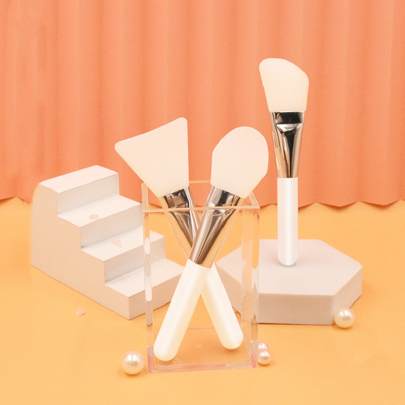 Fabricante de cepillo de máscara de silicona personalizado barra corta cepillo de barro suave herramienta de belleza portátil ajustable cepillo de maquillaje de silicona