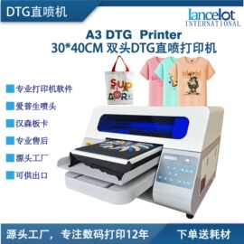 A3 小型双头XP600 dtg打印机数码直喷印花机印刷衣服机器跨境
