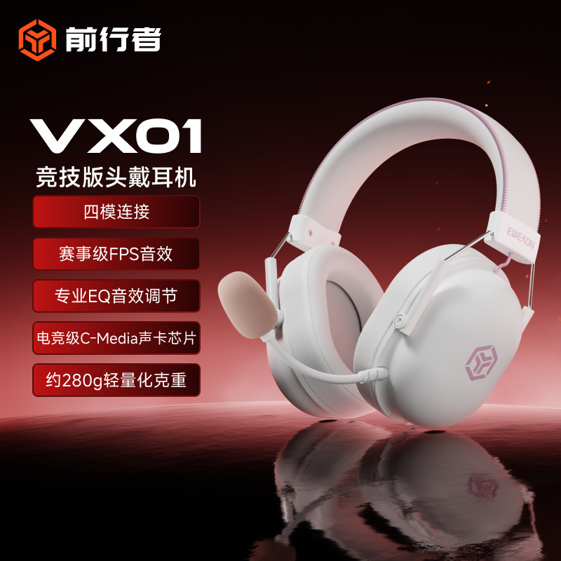 Forerunner Vx01 Head-Mounted Bluetooth Headset for Gaming and E-Sports, Comfortable Wired Headphones with Ear Protection and Full-Coverage Ear Muffs, Wholesale