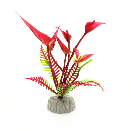 Aquarium simulation aquatic plants fish tank landscaping ornaments plant plastic fake flowers short grass psychological sand table reptile leaves