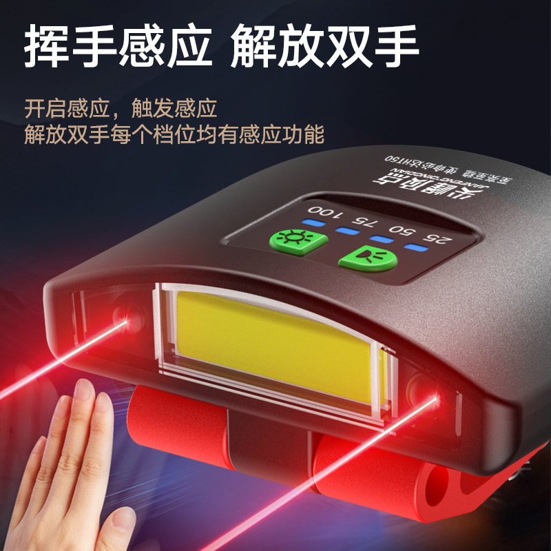 厂家现货充电led头灯强光长续航户外防水头戴式感应钓鱼头灯批发|undefined