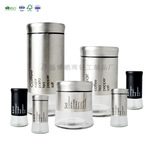 家用厨房储物罐防潮密封玻璃罐不锈钢茶叶罐干果杂粮糖果收纳瓶