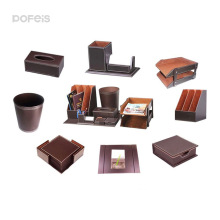 定制皮革办公用品套装经理办公室桌垫名片盒笔筒办公桌面文具套装