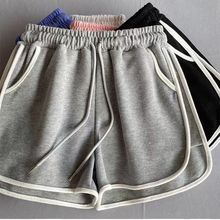 6535棉大码韩版学生运动短裤男女夏季新款宽松纯色居家直筒三分裤