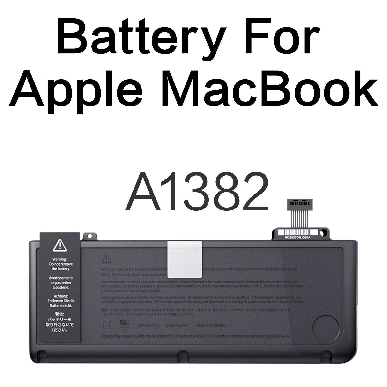 A1382适用苹果笔记本电池MacBookPro15寸Early /Late2011/Mid2012