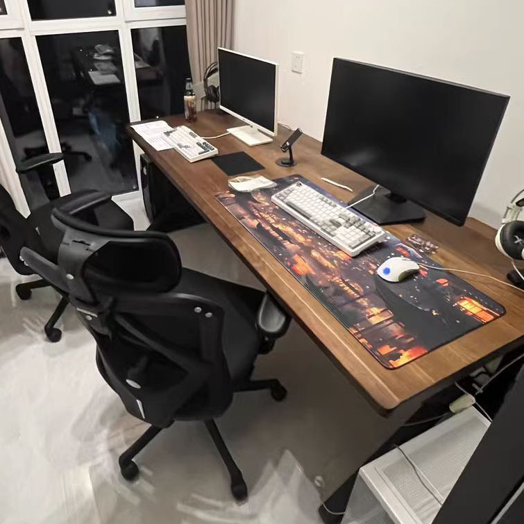 Solid Wood Double Computer Desk Desktop Home E-sports Table Simple Bedroom Large Board Desk Worktable Two-person Long