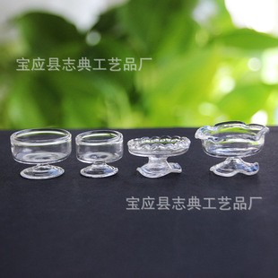 Dessert ice cream food and play miniature glass bottle doll house handmade diy accessories Mini small cup cake Cup