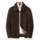 Cashmere coat men's fur coat lapel fur integrated men's lamb fur jacket middle-aged plus size