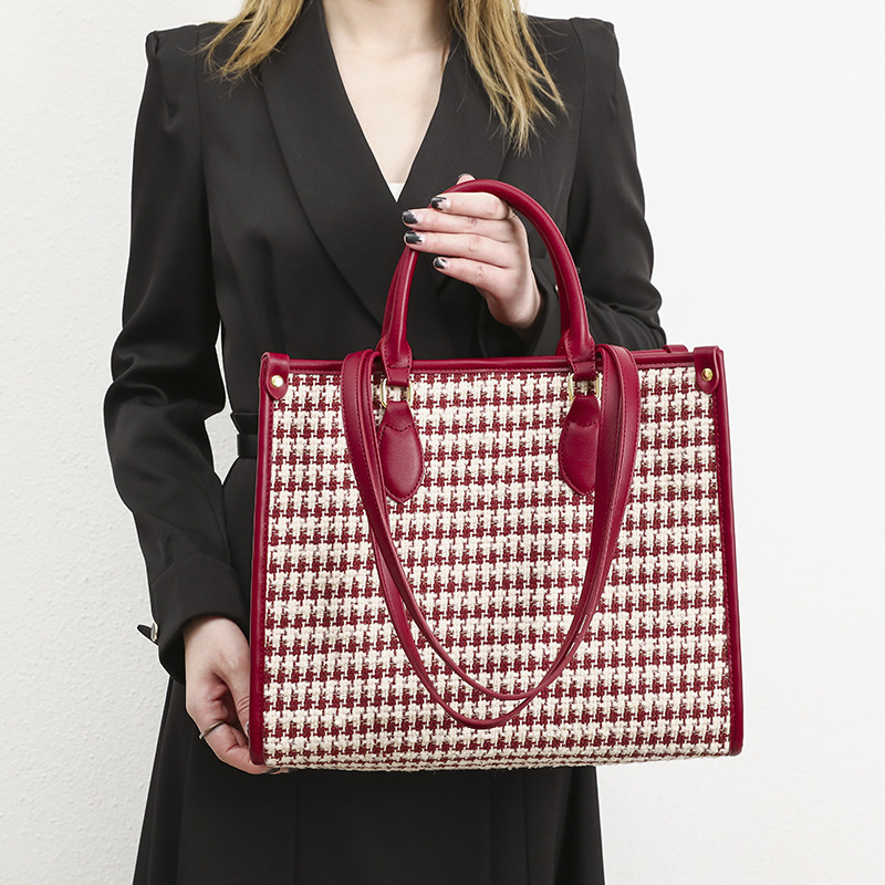Large Women's Tote Bag For Work, Versatile Shoulder Briefcase_voghion.com
