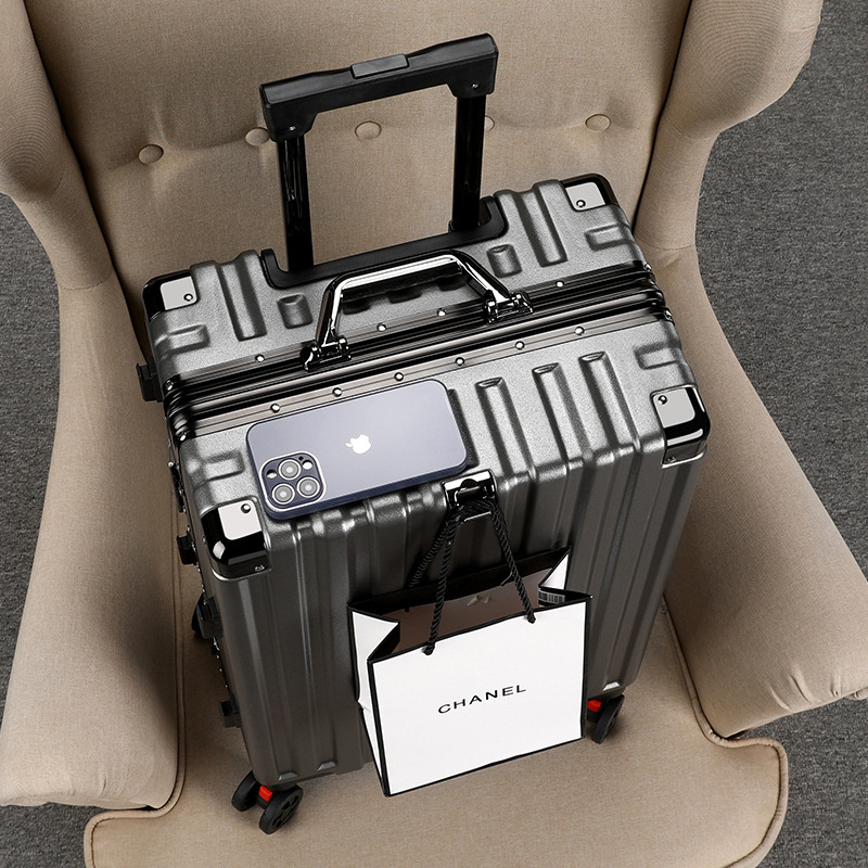 Nuevo tipo de maleta, maleta de viaje de estudiantes, rueda universal duradera, caja de cifrado, marco de aluminio, maleta de gran capacidad, bolsa