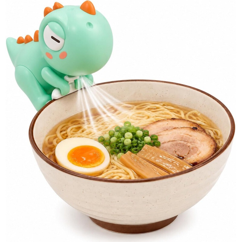 Little Elephant Little Dinosaur Purple Dinosaur Food Cooling Mini Fan Cartoon Cup Fan for Blowing Food
