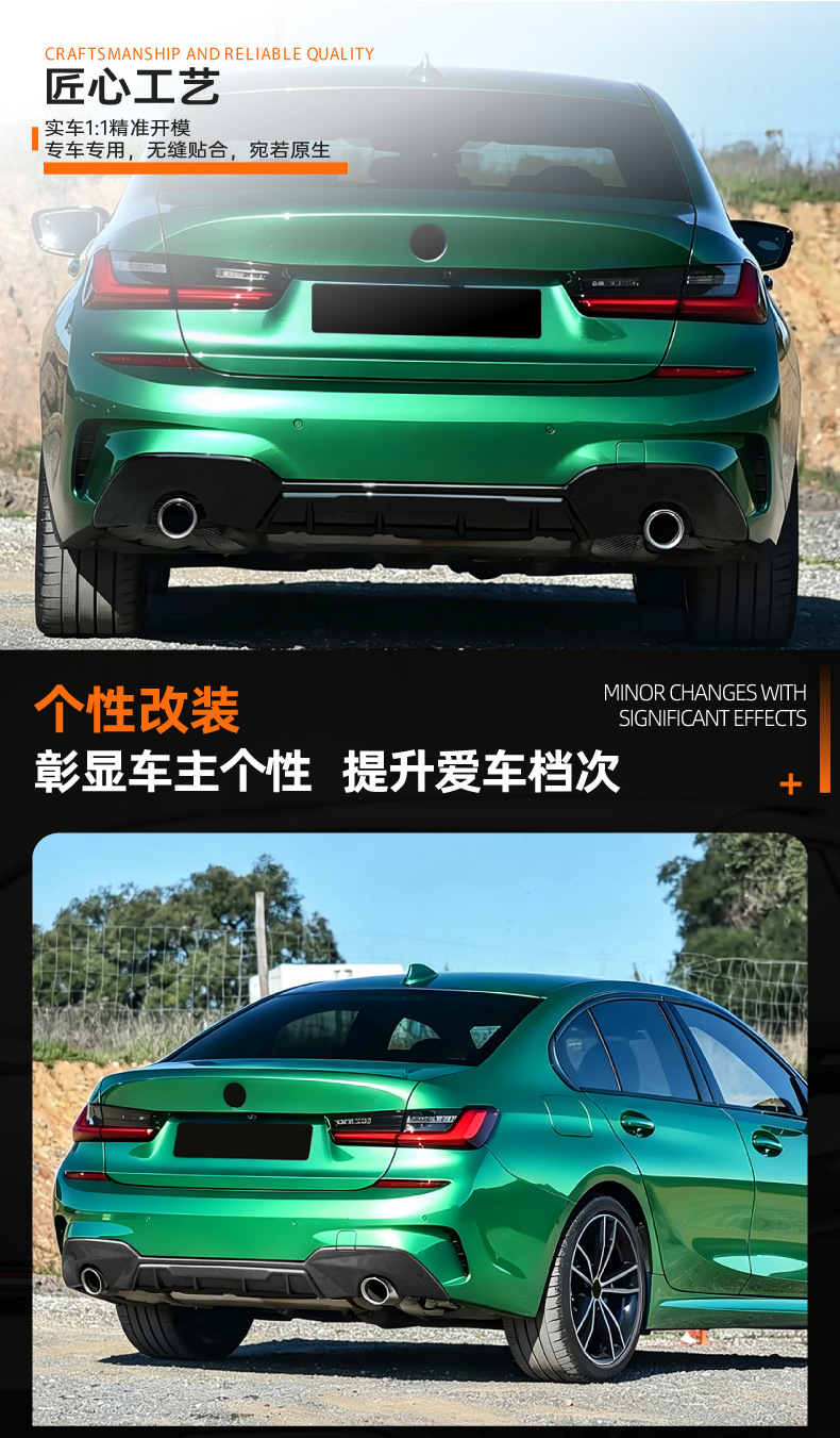 Suitable for Bmw 3 Series G20 G21 Early Model m Sport European Version Mp Rear Lip Spoiler Modification Parts