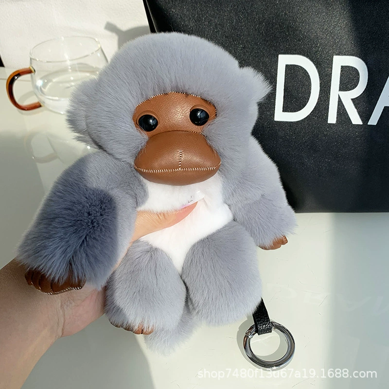 Brand keychain, cute plush doll, bag decoration, monkey