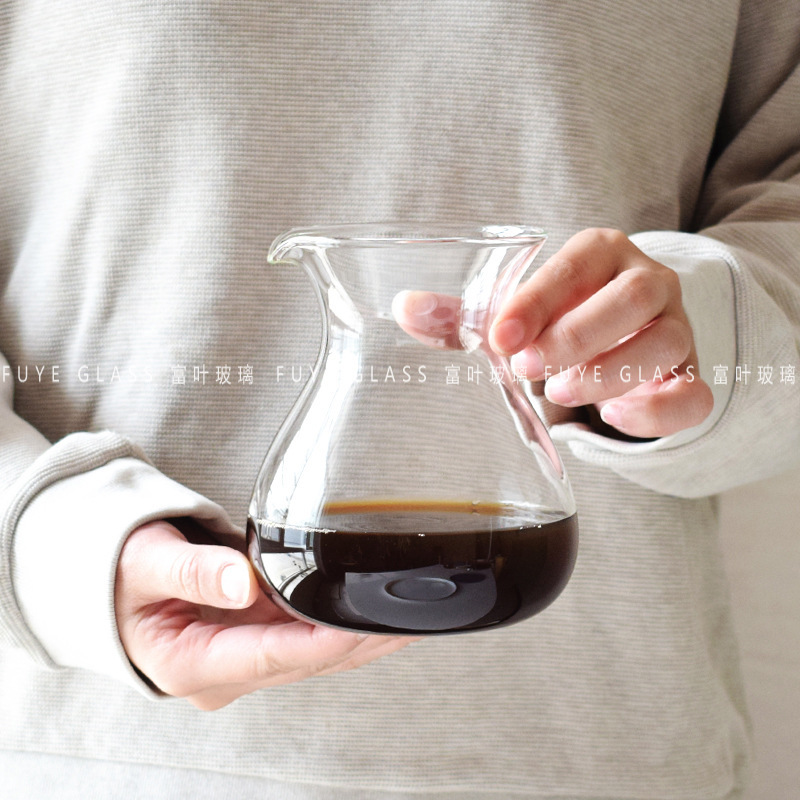 Japanese-style Coffee Sharing Pot Borosilicate Heat-resistant Glass Teapot Household Transparent Milk Pot Hand-made Coffee Pot