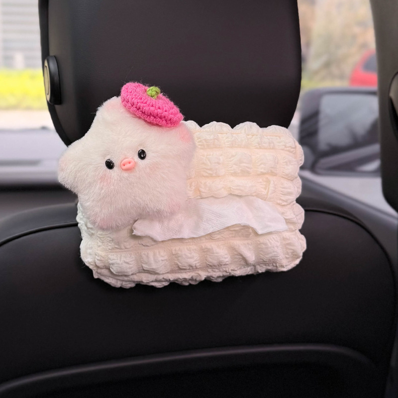 2025 nueva caja de pañuelos para coche, reposacabezas interior del coche, bolsa de pañuelos, bolsa de pañuelos para coche colgante, caja de dibujo, linda mujer