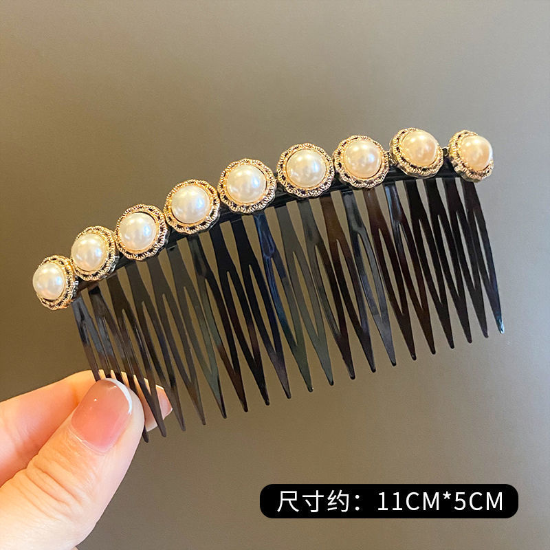 Nuevo estilo de Peine del pelo hembra insertar peine accesorios para el cabello flequillos horquilla Cabeza trasera tocado antideslizante pelo roto acabado artefacto horquilla