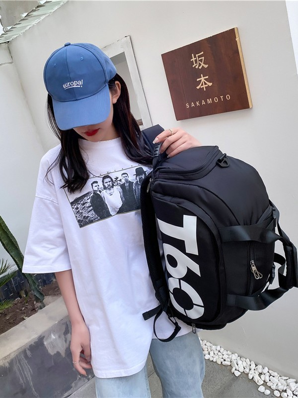 Bolsa de viaje deportiva con separación entre seco y húmedo, bolsa de yoga y fitness, bolsa de equipaje con logo personalizado para piscina con compartimento independiente para zapatos.